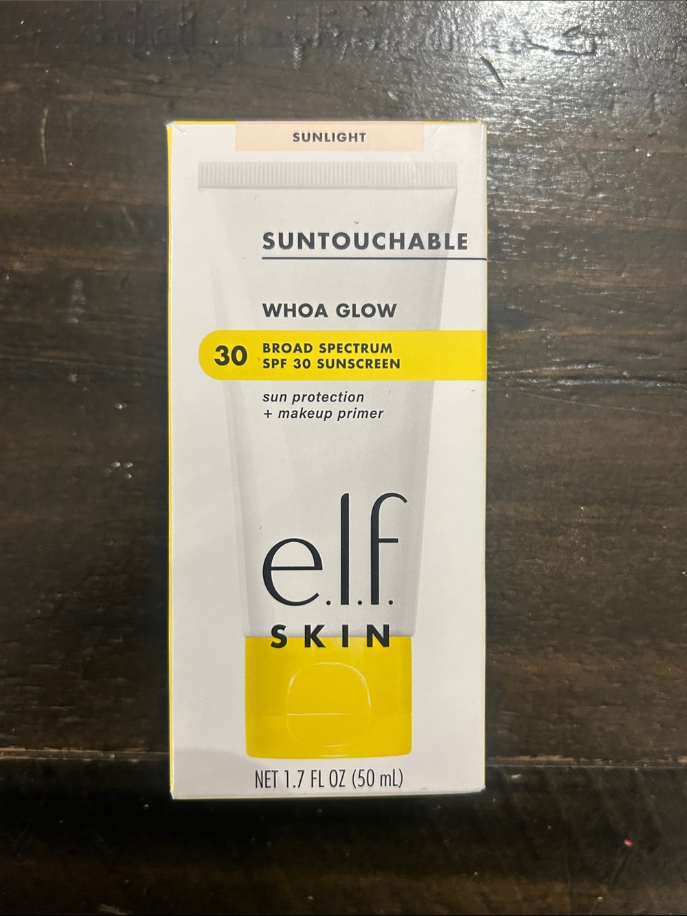 ELF Skin SUNT0UCHABLE Whoa Glow SPF 30 Sunscreen - White & Yellow